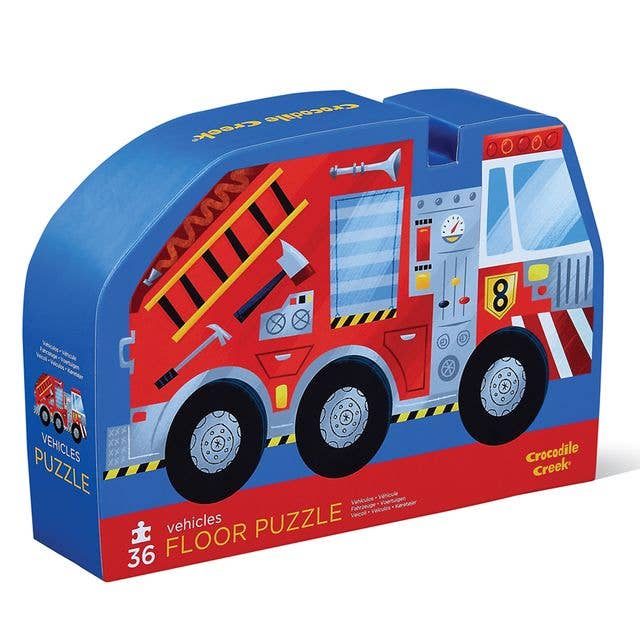 Crocodile Creek Vehicles 36 Piece Jigsaw Floor Puzzle