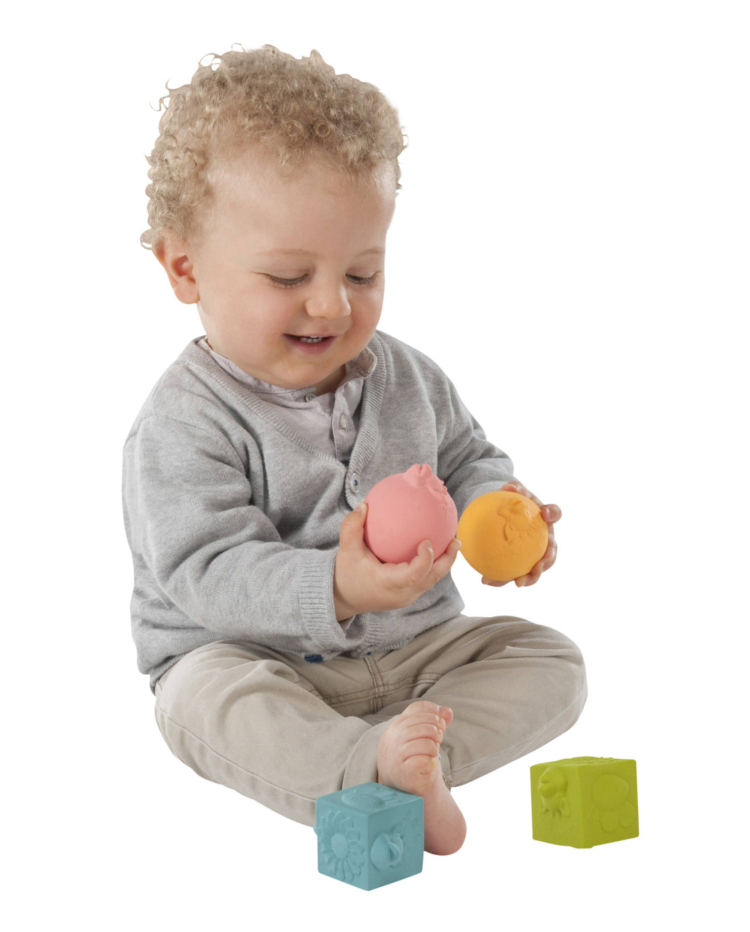 So' Pure Sophie La Girafe Cubes & Balls - Natural Rubber