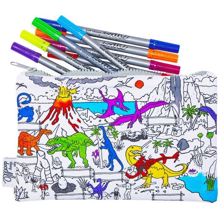 Dinosaur Colouring Washable Pencil Case