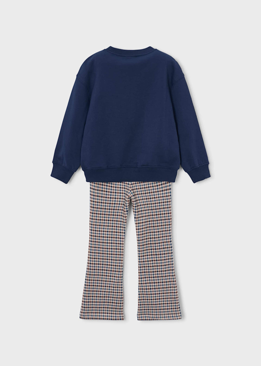 Mayoral girls leggings and sweatshirt set in navy, alternate view