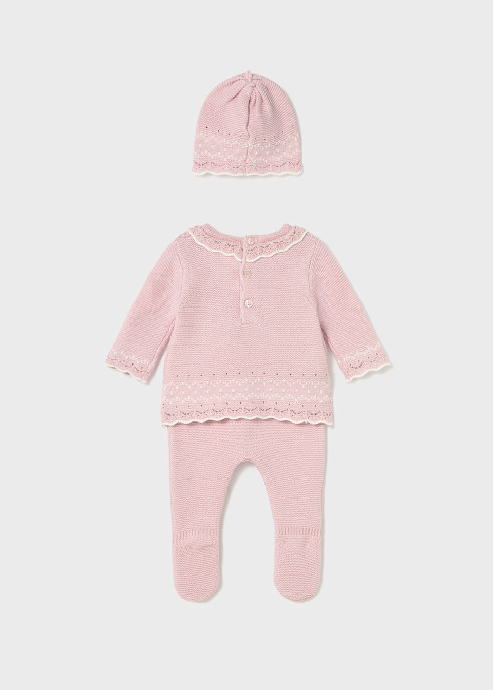 Knitted 3 piece set 2556 Pink