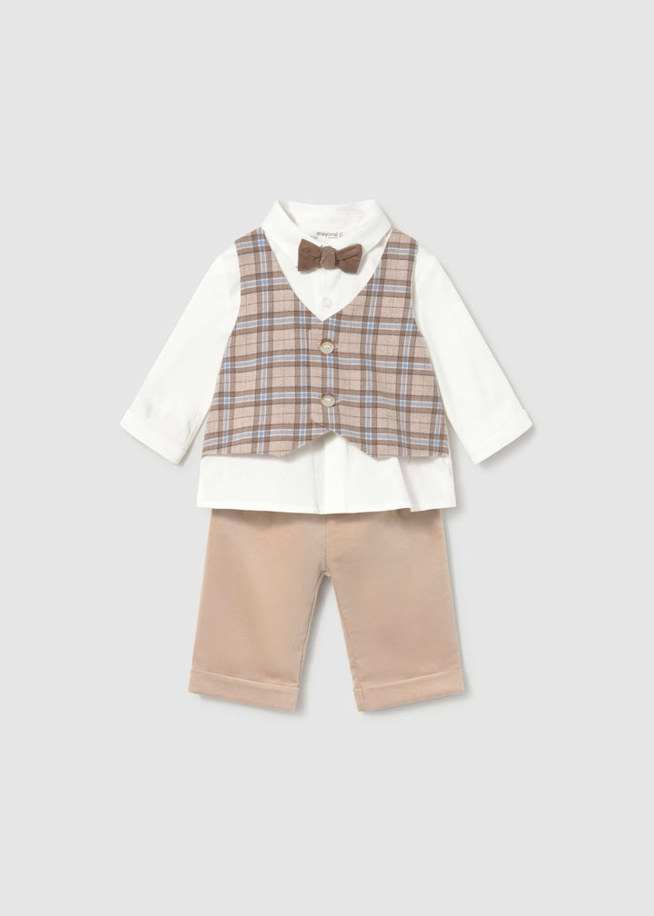 Mayoral Newborn 3-Piece Shirt Set - Frappe