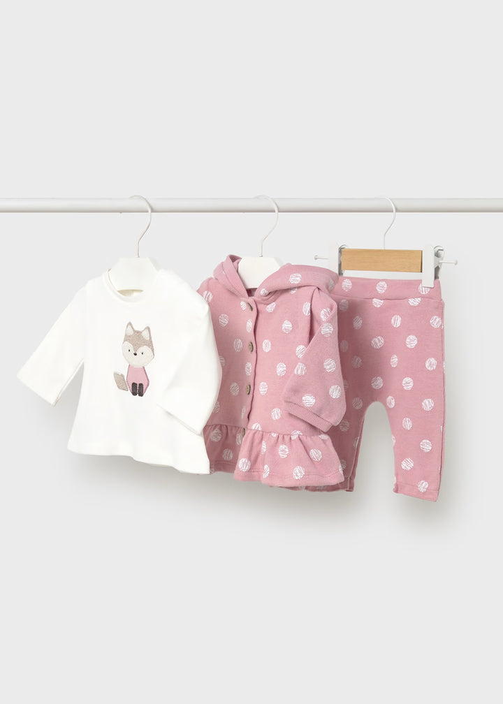 Mayoral Pink 3 piece Tracksuit Set 2608