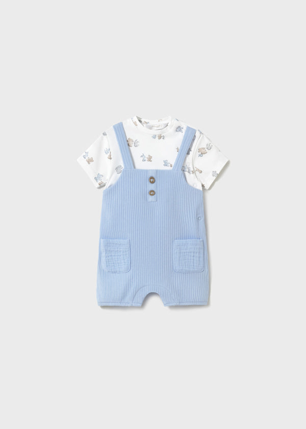 Mayoral Baby Teddy Short Romper Dungarees 1616