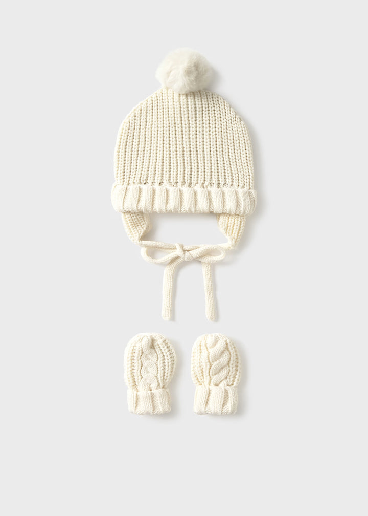 Mayoral Baby knitted hat and mittens set 9929