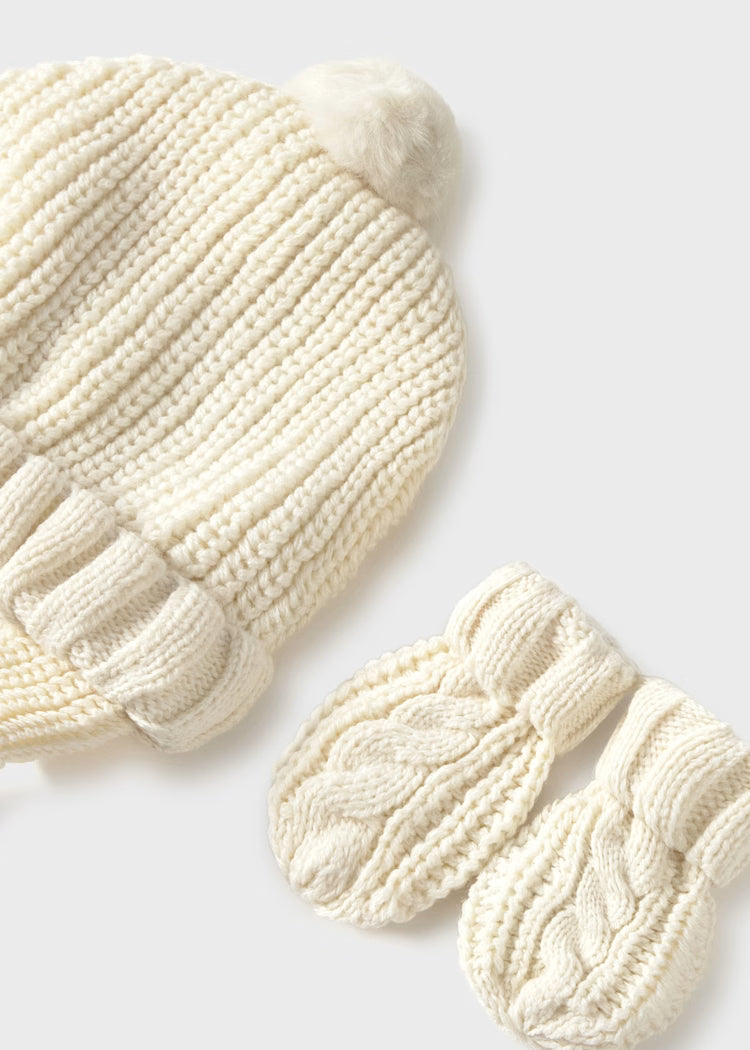 Mayoral Baby knitted hat and mittens set 9929