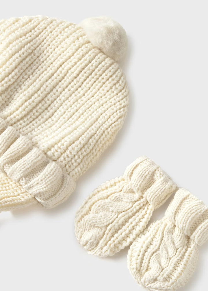 Mayoral Baby knitted hat and mittens set 9929