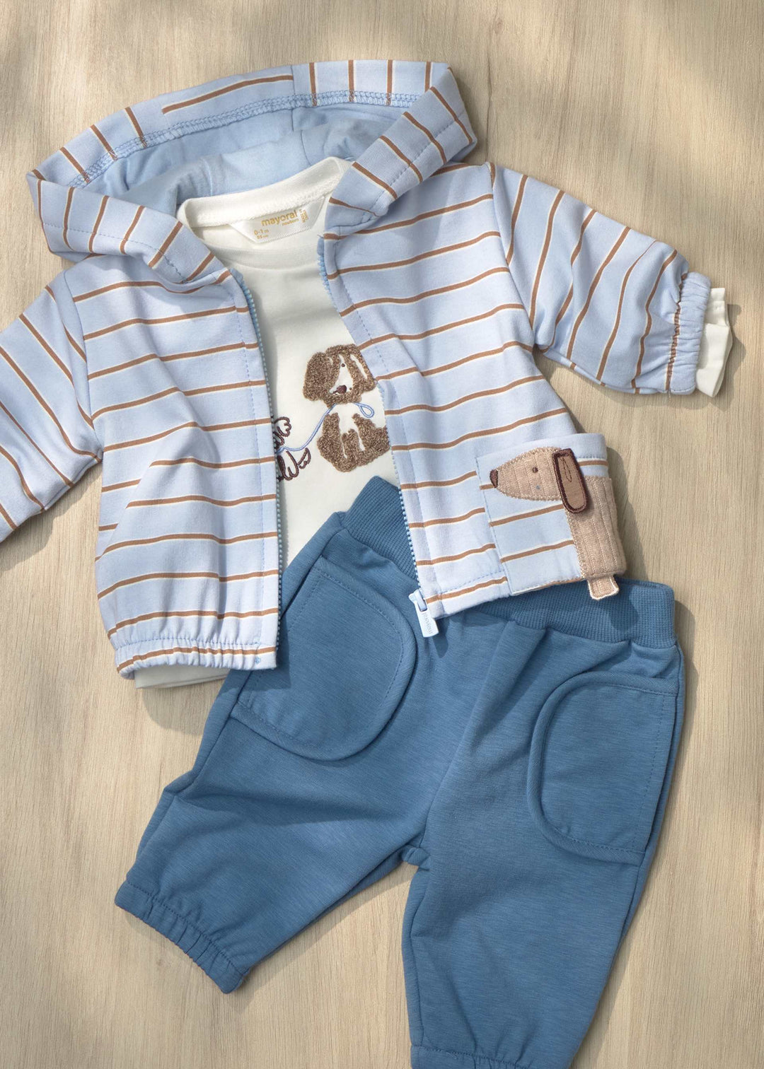 Mayoral Newborn Boy Tracksuit with T-Shirt - Night