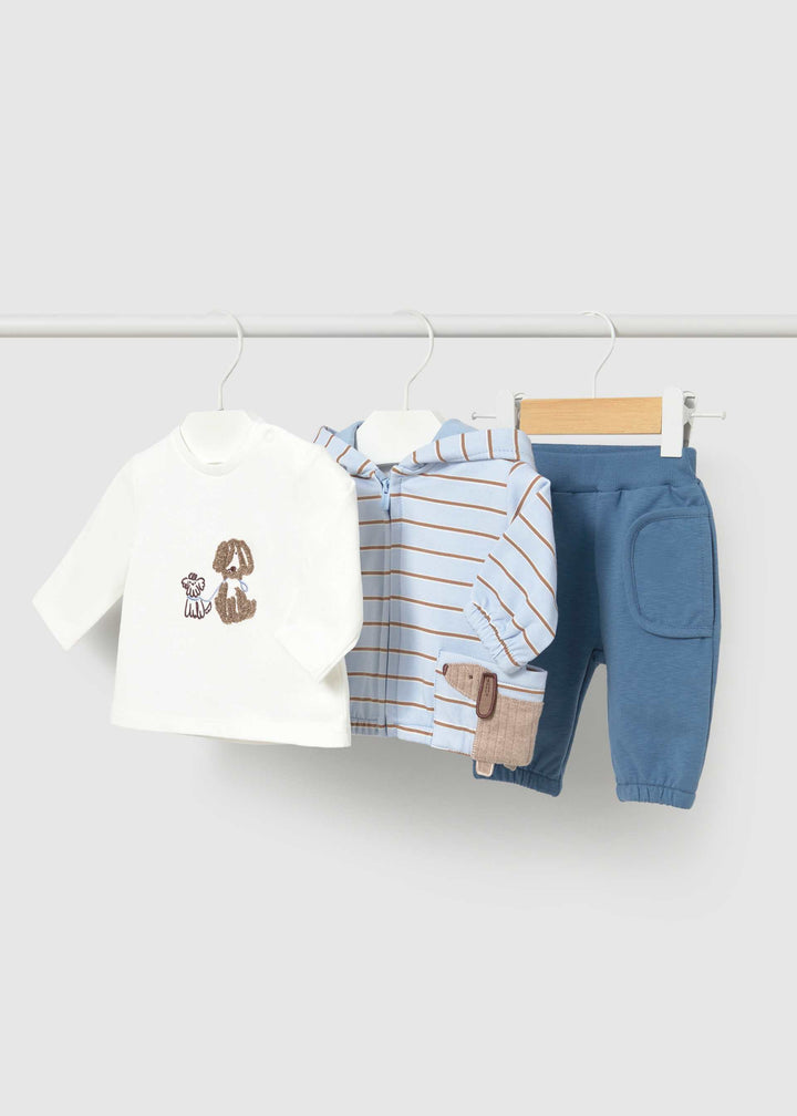 Mayoral Newborn Boy Tracksuit with T-Shirt - Night