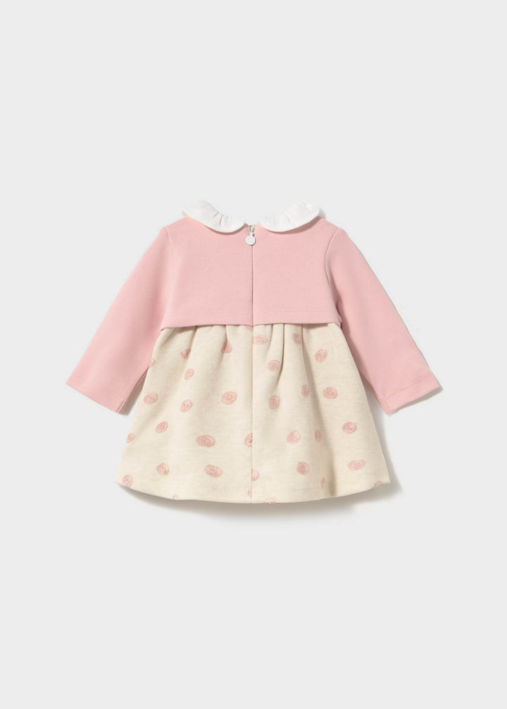 Mayoral Newborn Cardigan Dress - Baby Rose