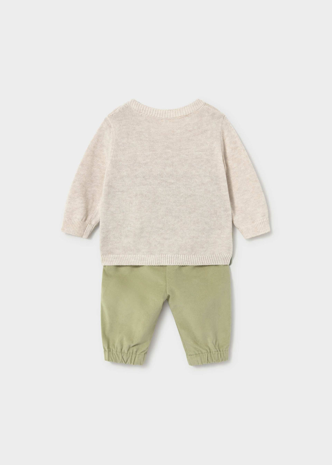 Mayoral Newborn Jacquard Trousers and Jumper Set - Cactus