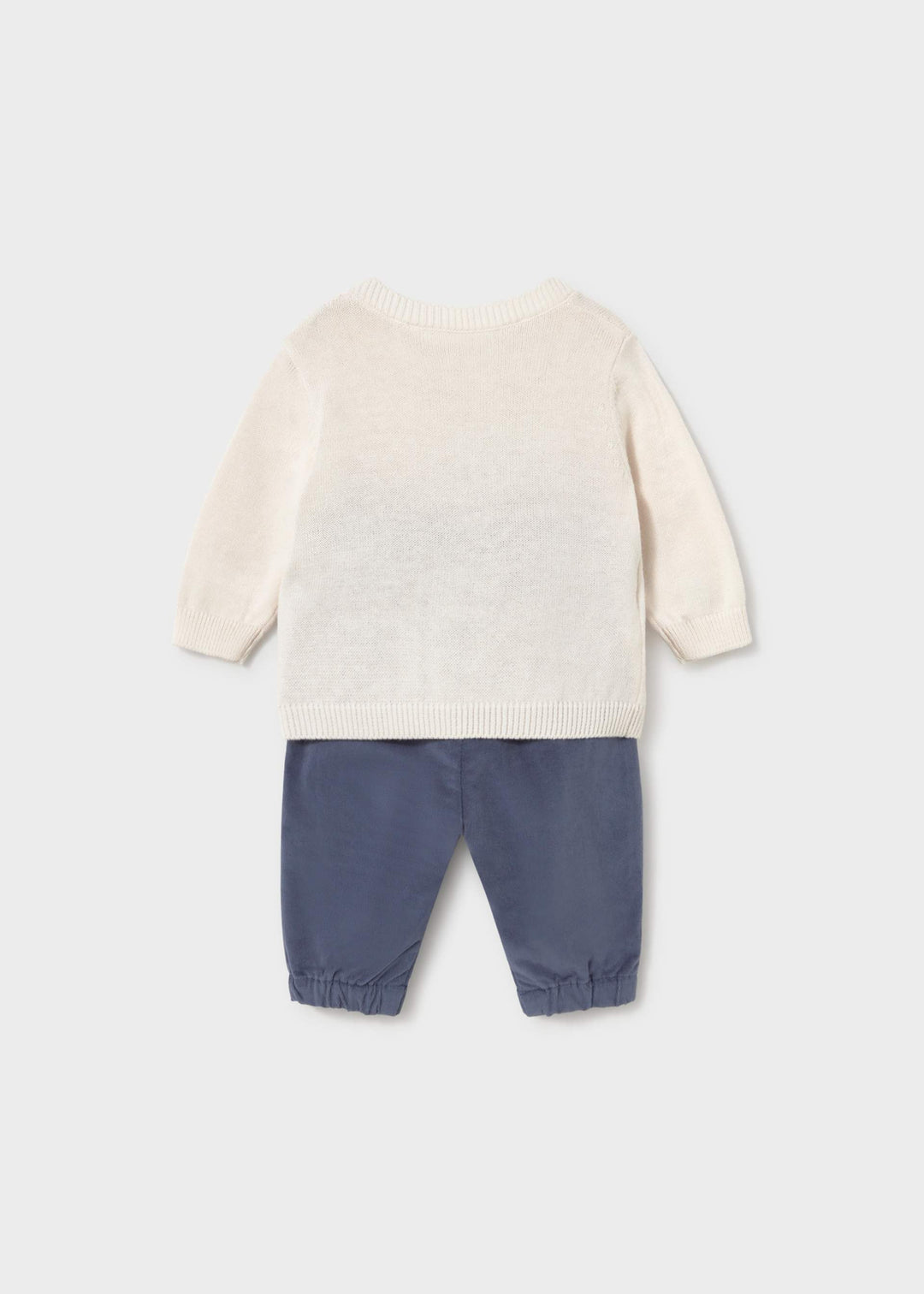 Mayoral Newborn Jacquard Trousers and Jumper Set - Indigo