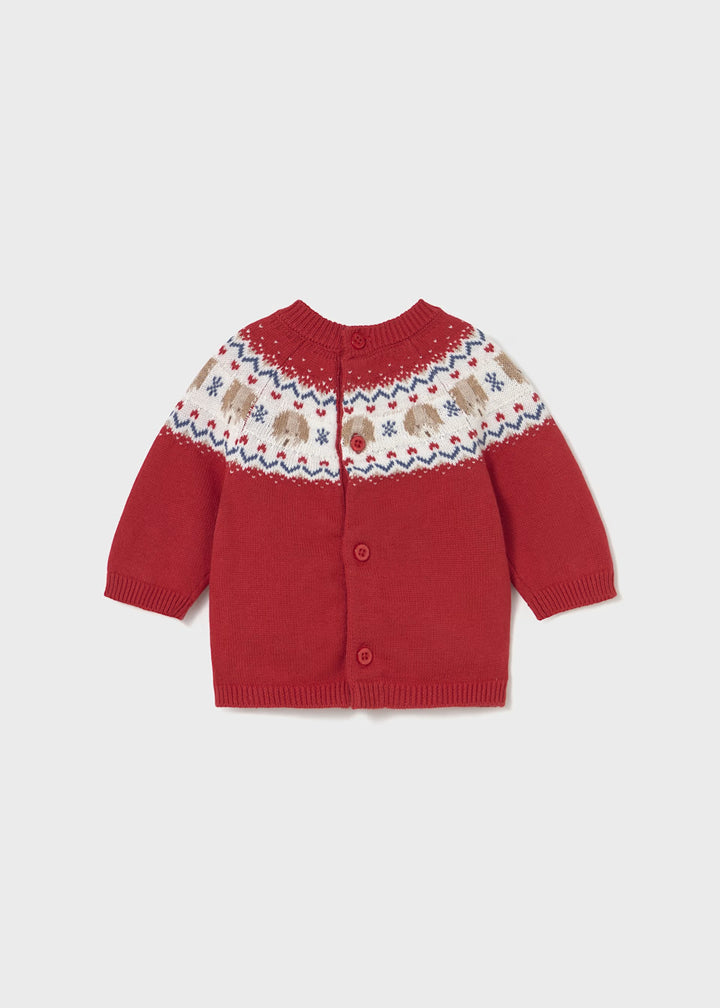 Red patterned jumper 2336