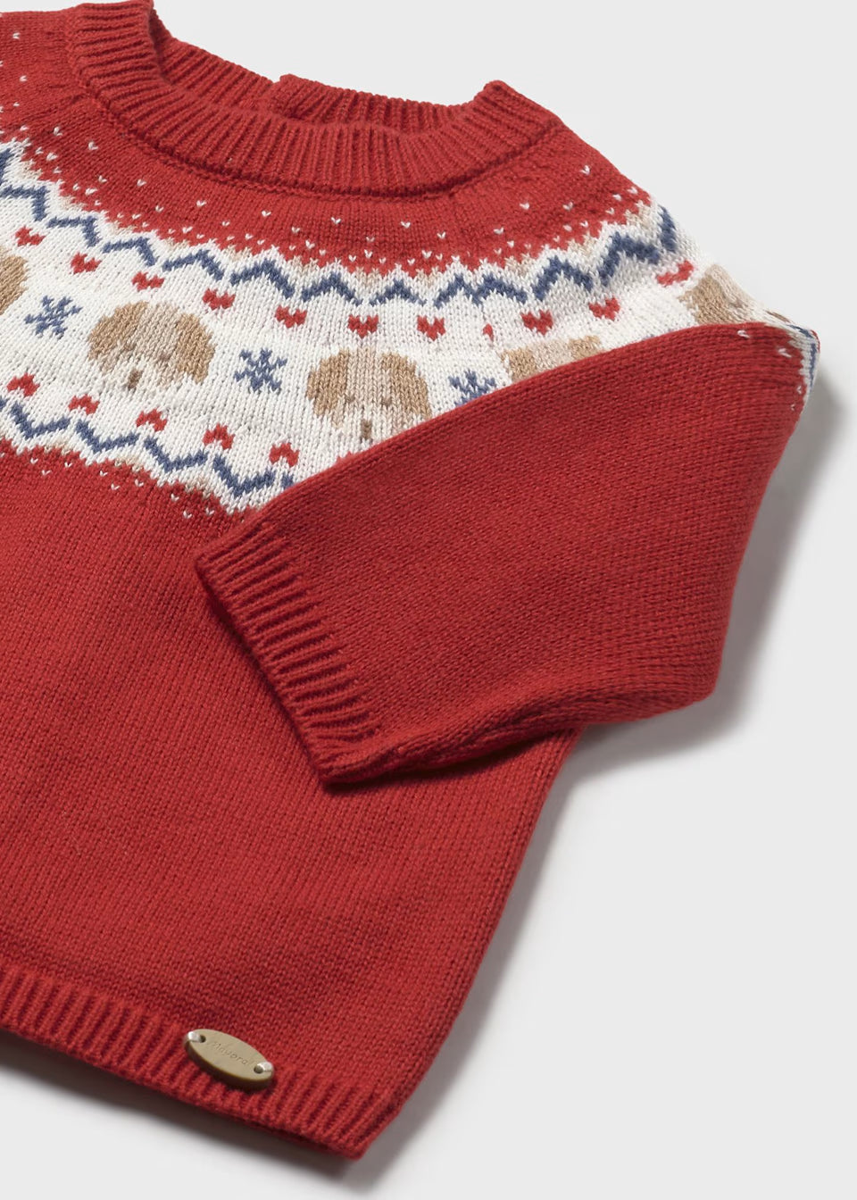 Red patterned jumper 2336