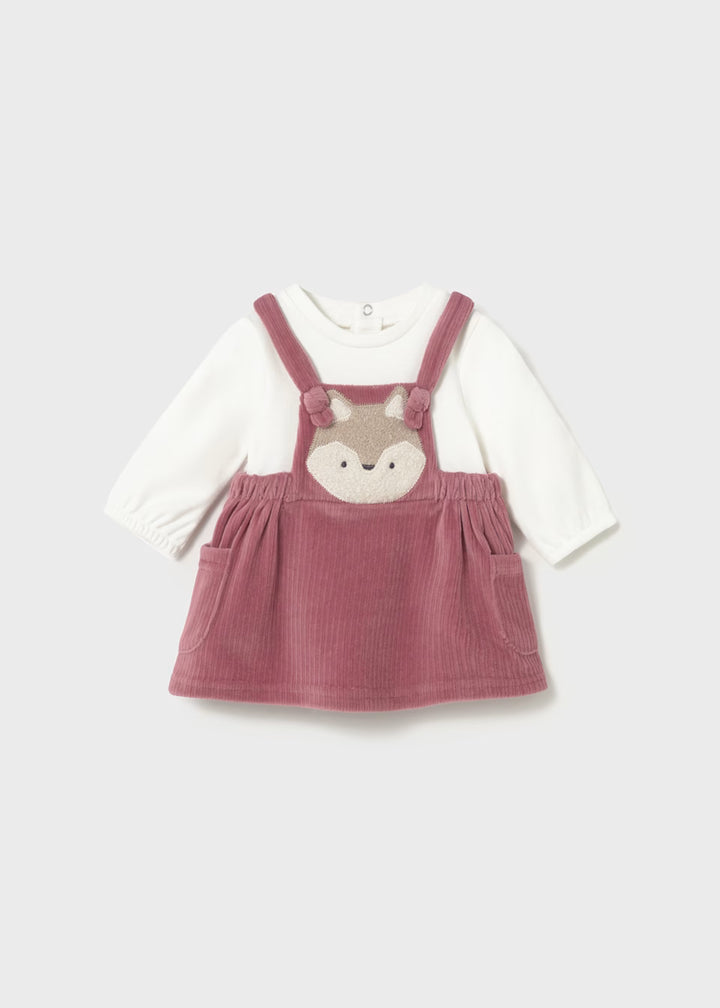 Knitted corduroy skirt romper 2802