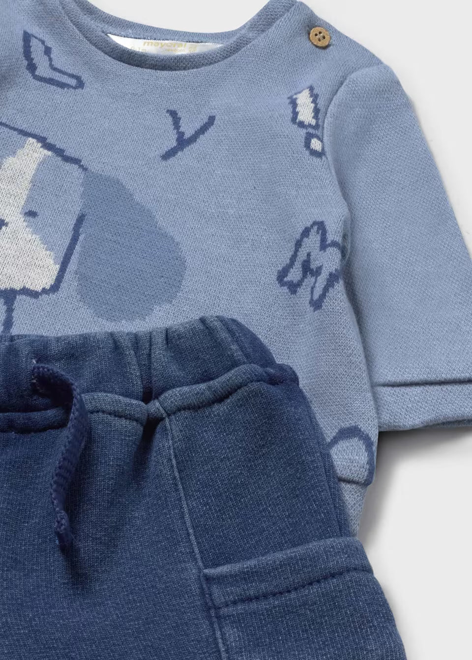 Blue puppy sweatshirt and trousers set 2583