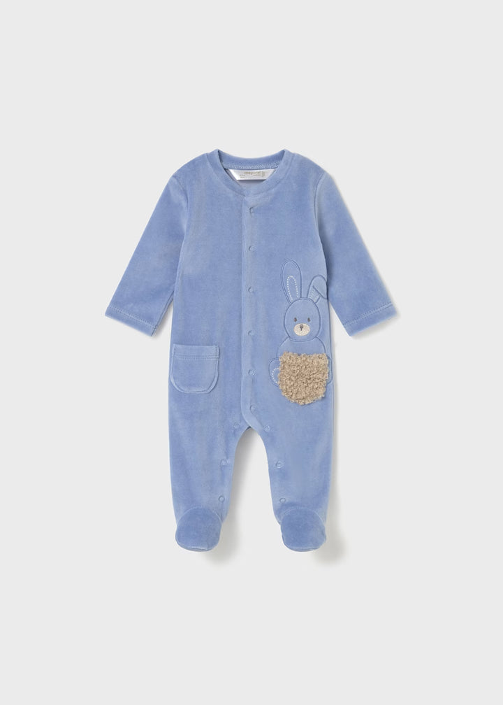 Mayoral newborn rompers with feet - fabric detail