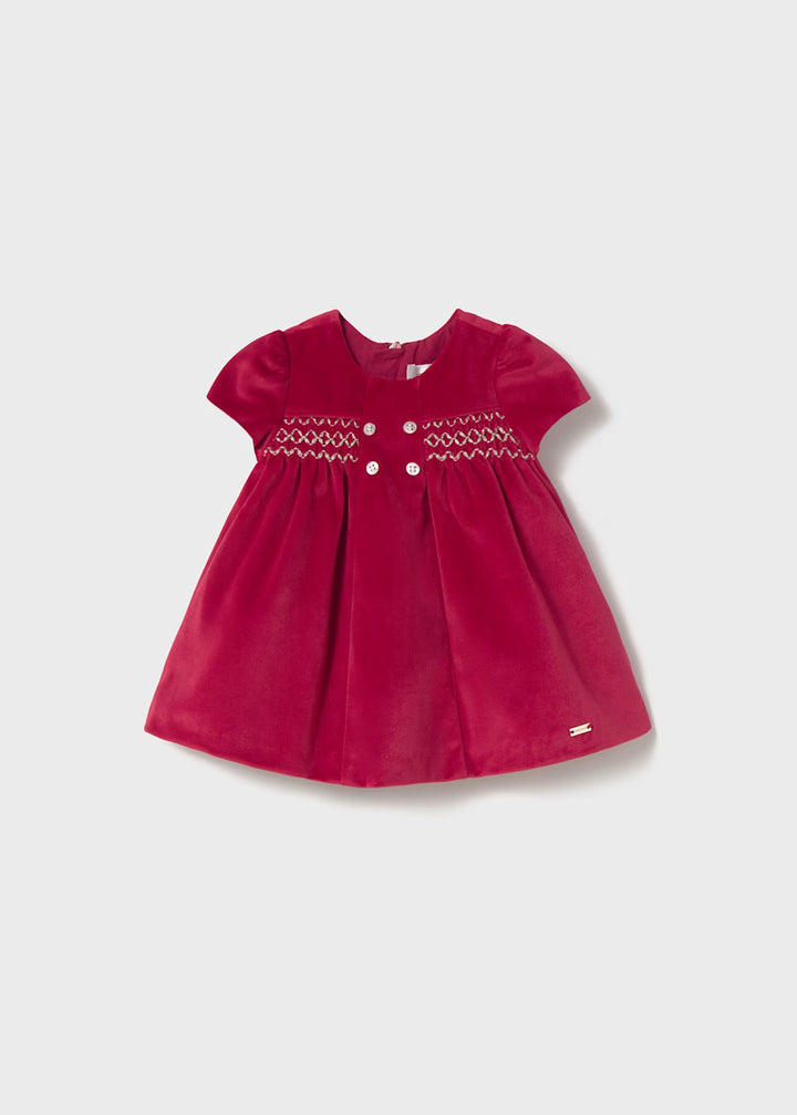 Newborn Red velvet dress 2816