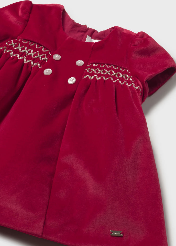 Newborn Red velvet dress 2816