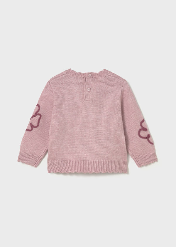 Mayoral Long Sleeve Pink Floral Jumper 2355