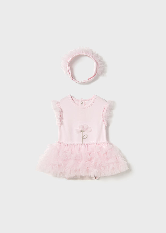Mayoral Pink Tutu with Headband 1756