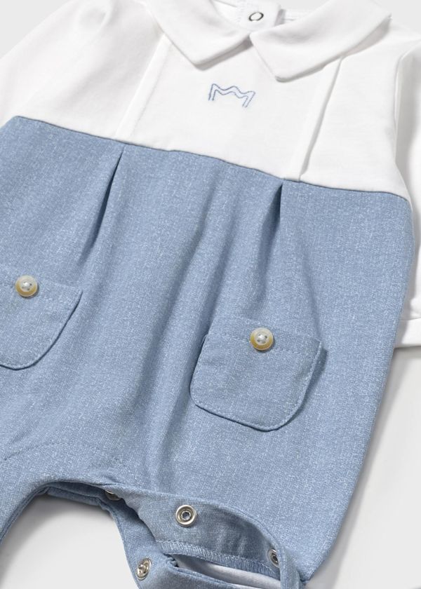 Mayoral Denim Blue Baby Bodysuit 1704