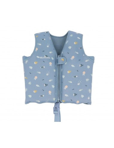Children's Swim Float Vest - Blue Fishes