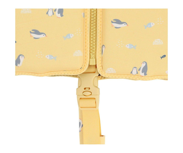 Children's Swim Float Vest - Yellow Penguins