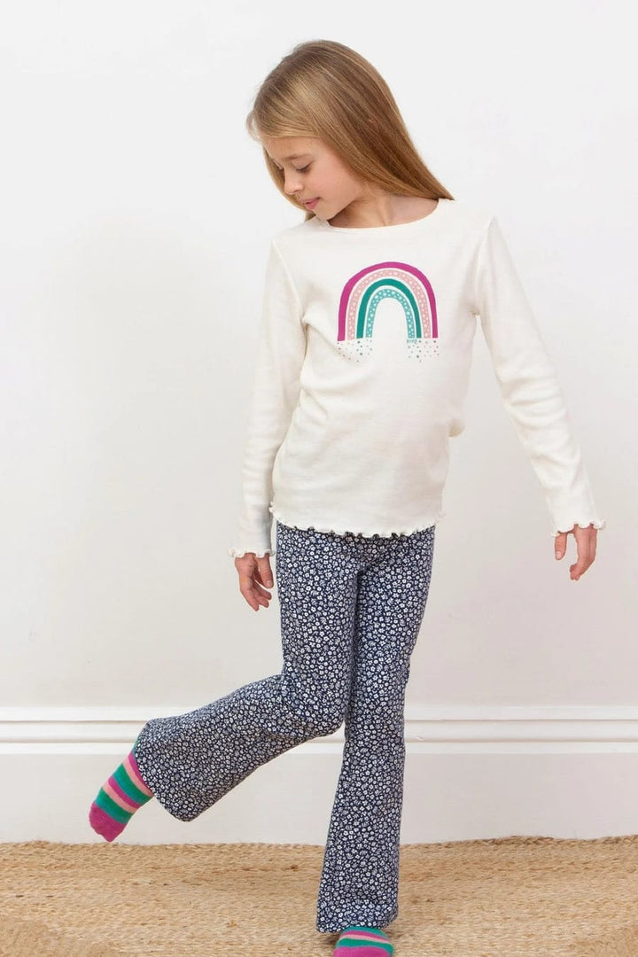 Kite Pixie Petals organic cotton joggers, back view