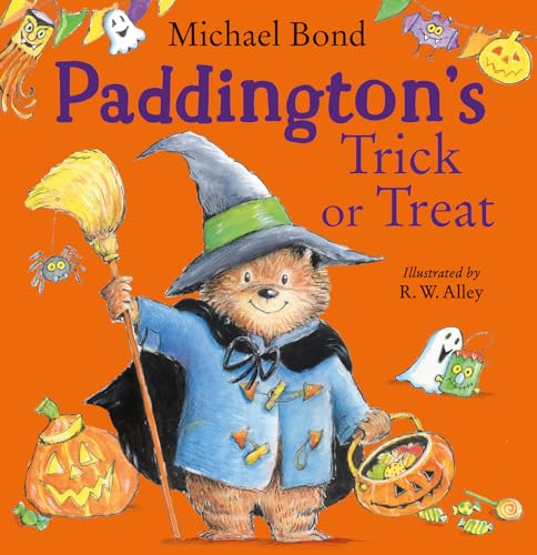 Front cover of Paddington's Trick or Treat picture book by Michael Bond