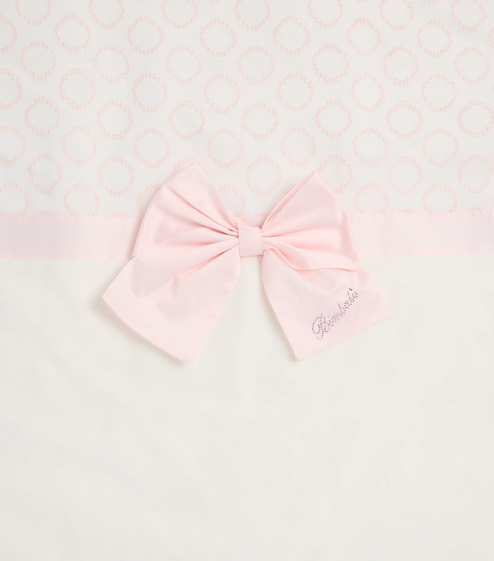 Bimbalò Rosa pink baby blanket with circular jacquard pattern