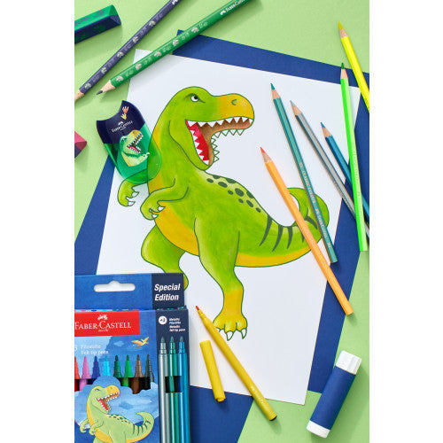 Faber-Castell Felt-Tip Pens Dinosaur 10+3 + Stickers