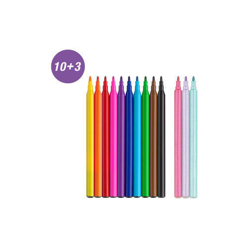 Faber-Castell Felt-Tip Pen Unicorn 10+3 and Stickers