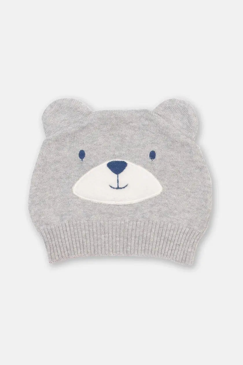 Kite Otterly knit baby hat in soft organic cotton with otter theme
