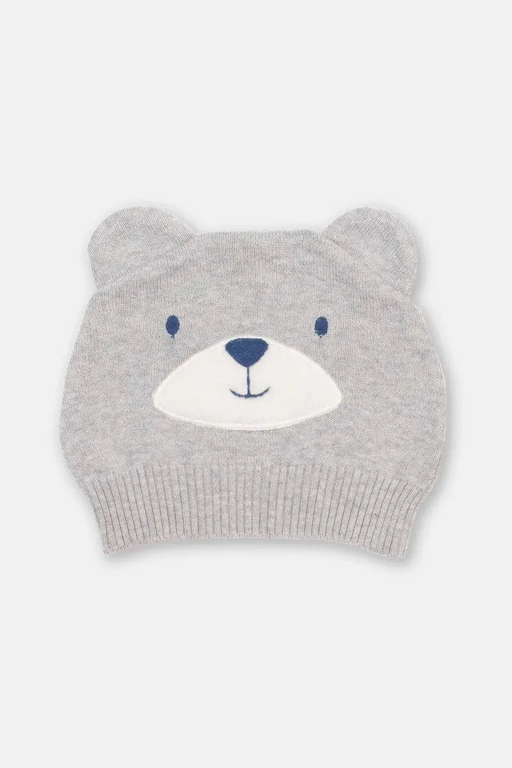 Kite Otterly knit baby hat in soft organic cotton with otter theme
