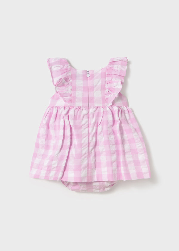 Mayoral Baby Gingham Dress with Nappy Cover 1912
