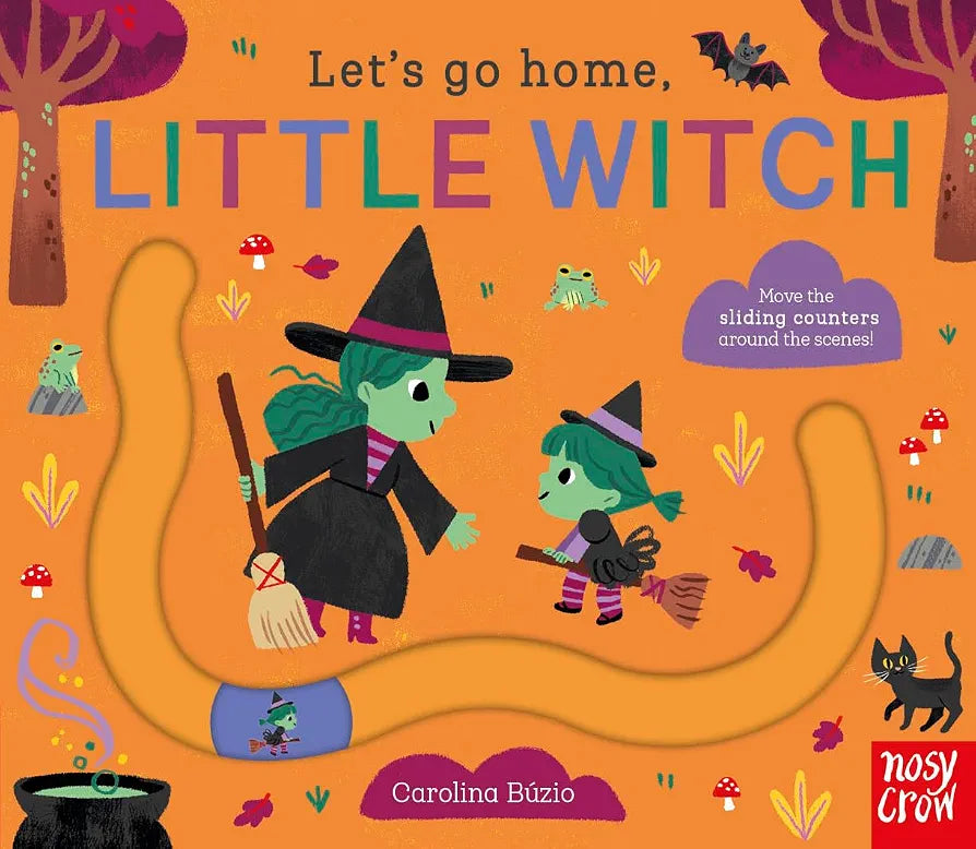 Front cover of Let's Go Home, Little Witch Halloween board book