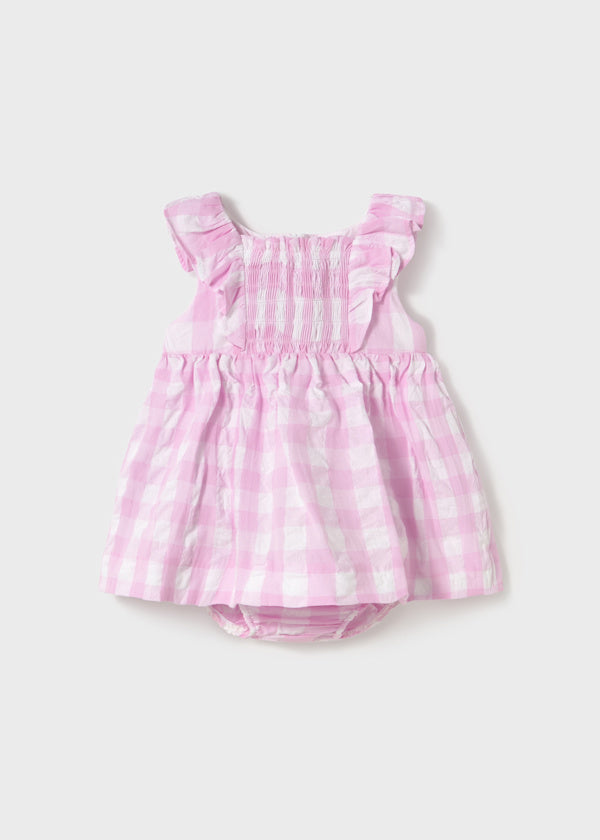Mayoral Baby Gingham Dress with Nappy Cover 1912