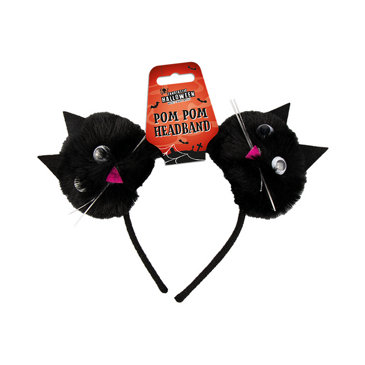 Halloween black cat headband for kids and adults, second view