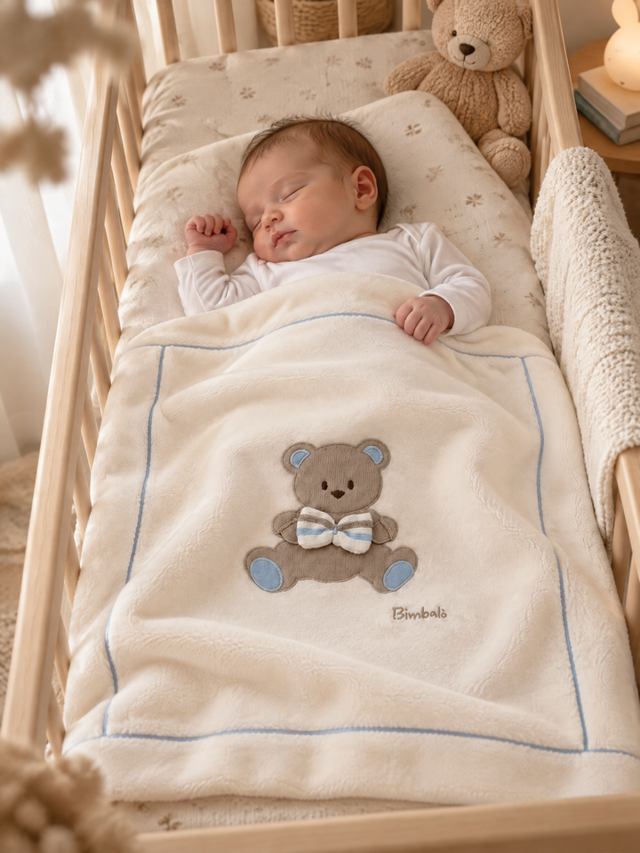 Bimbalò Baby Boy Blanket - Panna Blue