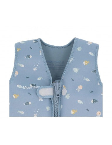Children's Swim Float Vest - Blue Fishes