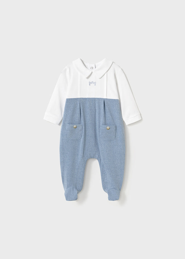 Mayoral Denim Blue Baby Bodysuit 1704