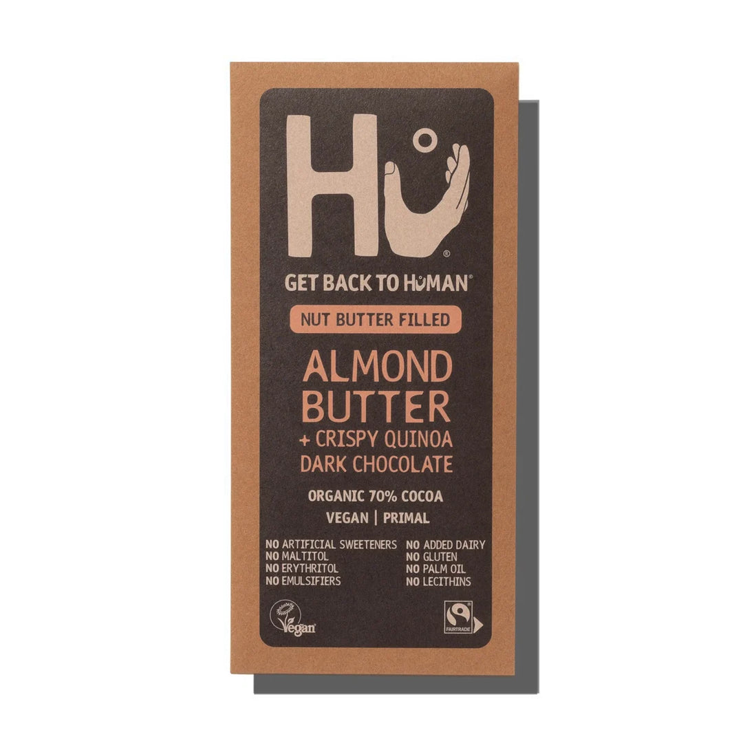 HU Organic Almond Butter & Crispy Quinoa Dark Chocolate 60g