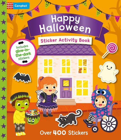 Front cover of Happy Halloween Sticker Activity Book from Campbell Books