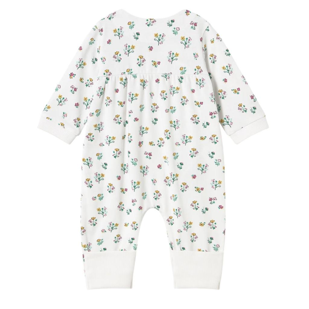 Mayoral Floral Jade Romper with Foot Covers 1753