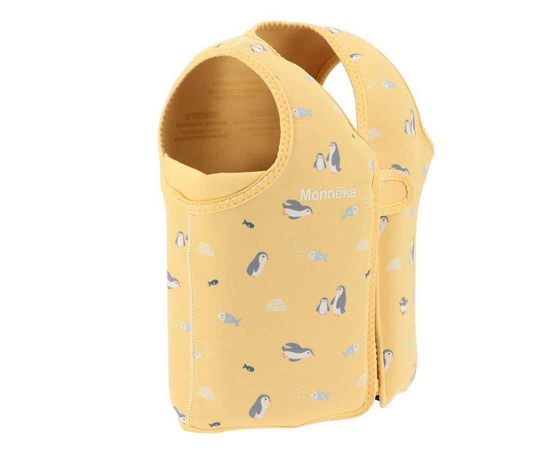Children's Swim Float Vest - Yellow Penguins