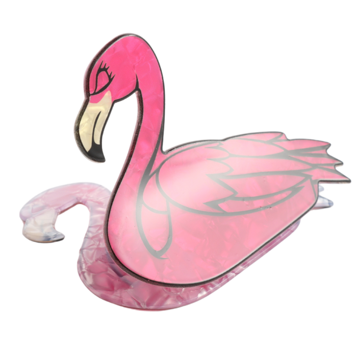Flamingo Hair Claw Clip