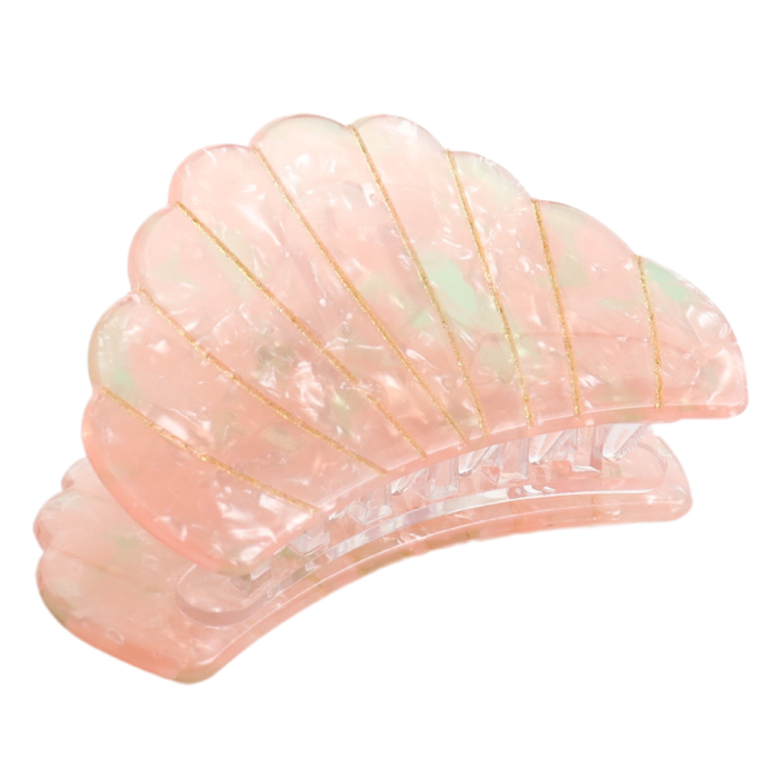 Pink Shell Hair Claw Clip