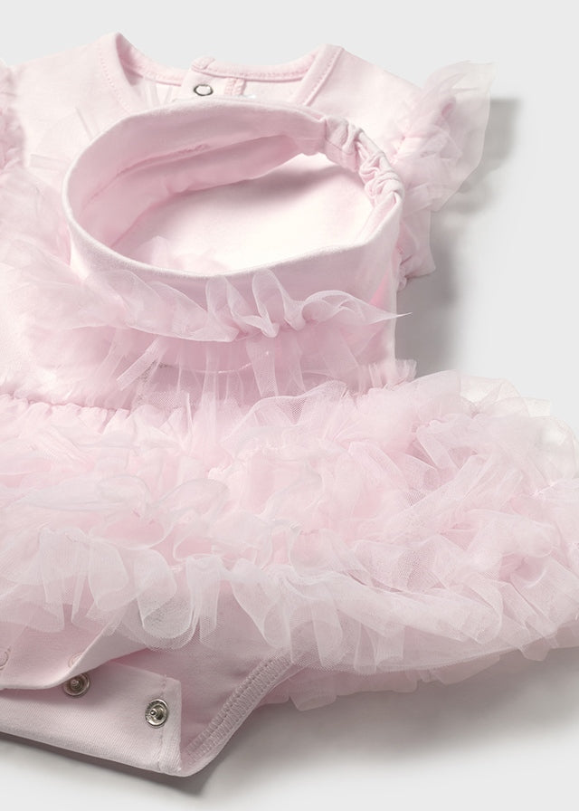 Mayoral Pink Tutu with Headband 1756