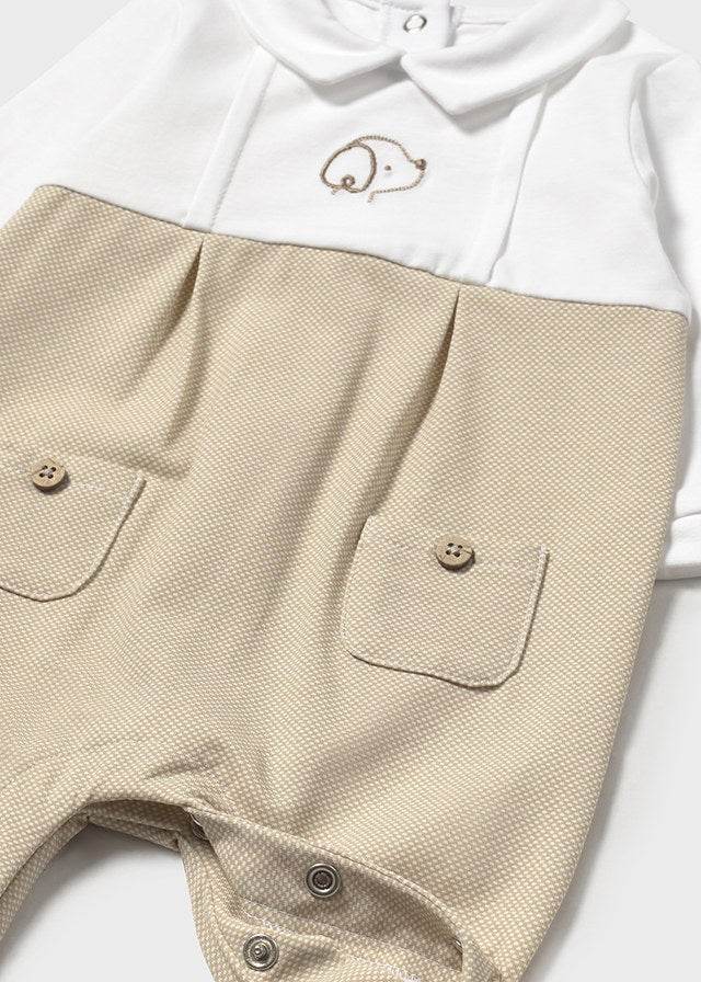 Mayoral Neutral Beige Baby Bodysuit 1704